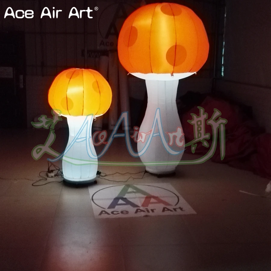 Красивая 2 м H надувной грибной шар модель светодиодные всплывающие грибы реплики