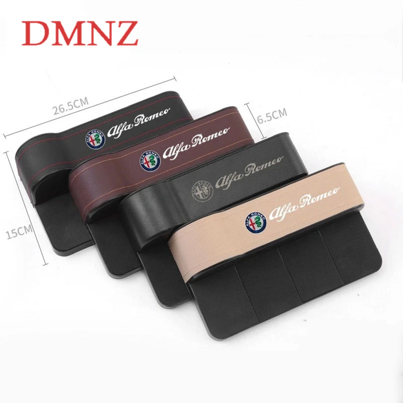

leather Car seat gap storage box For Alfa Romeo Stelvio Giulia Interior decoration Accessories