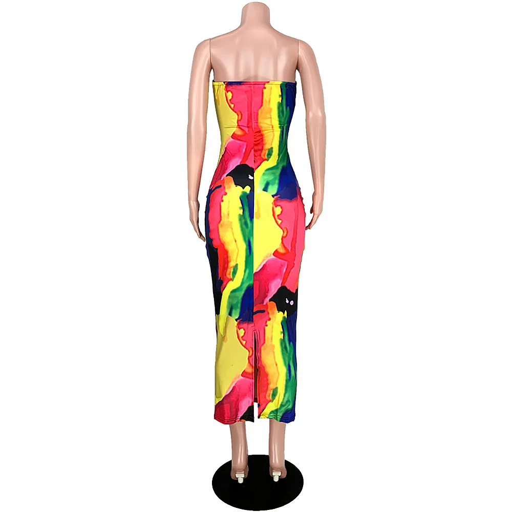

Felyn 2020 Best Quality Fashion Design 2 pieces Dress Chic Print Off Shoulder Summer Night Party Maxi Dress Vestidos BB7078