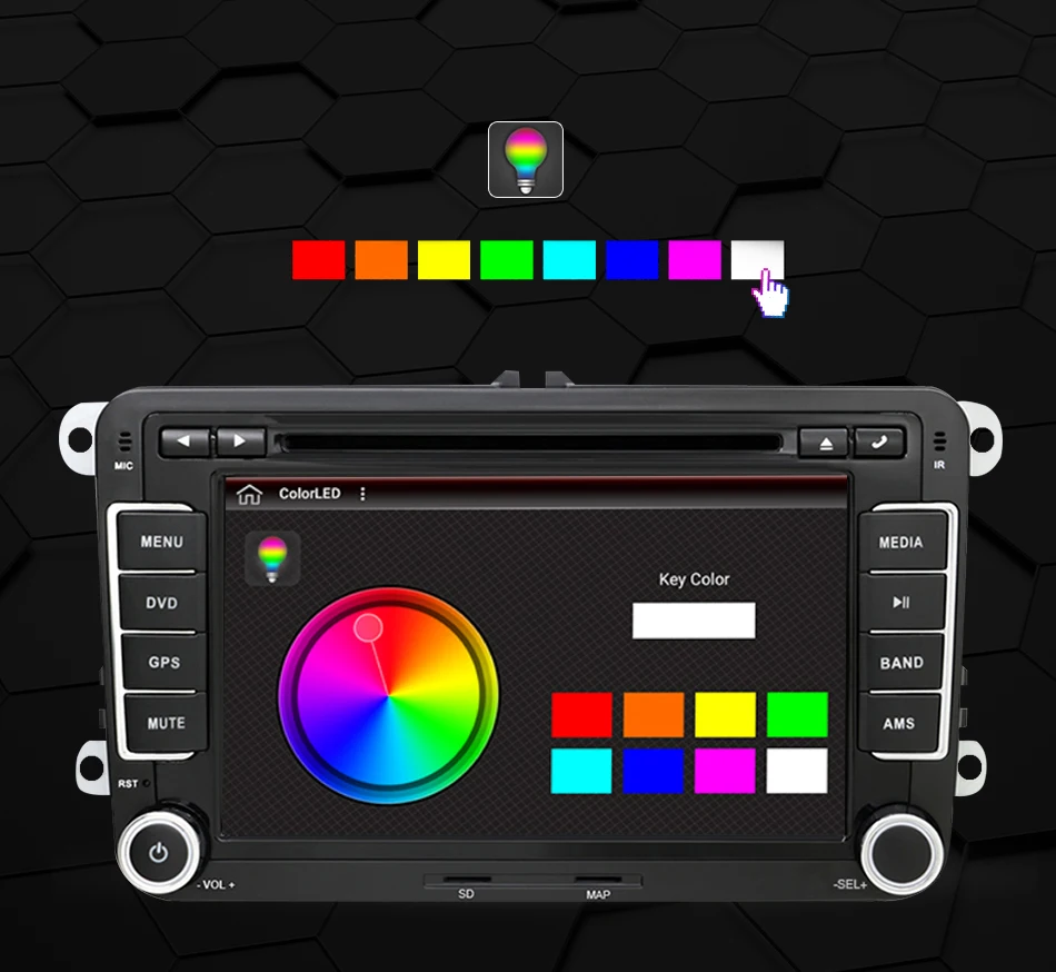 Eunavi 2 Din ips Android 9,0 автомобильный мультимедийный DVD радио плеер gps для VW GOLF 5 6 Polo Bora JETTA B6 PASSAT Tiguan SKODA OCTAVIA