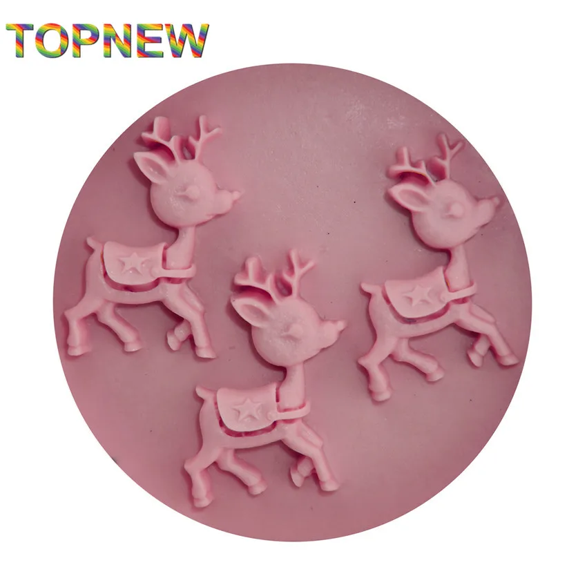 3D Силиконовая форма сделай сам в виде оленя для пищевых продуктов инструменты