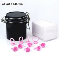 secret lashes cleaning pad glue storage box make up tool for eyelash extensions glue ring and make up beauty
