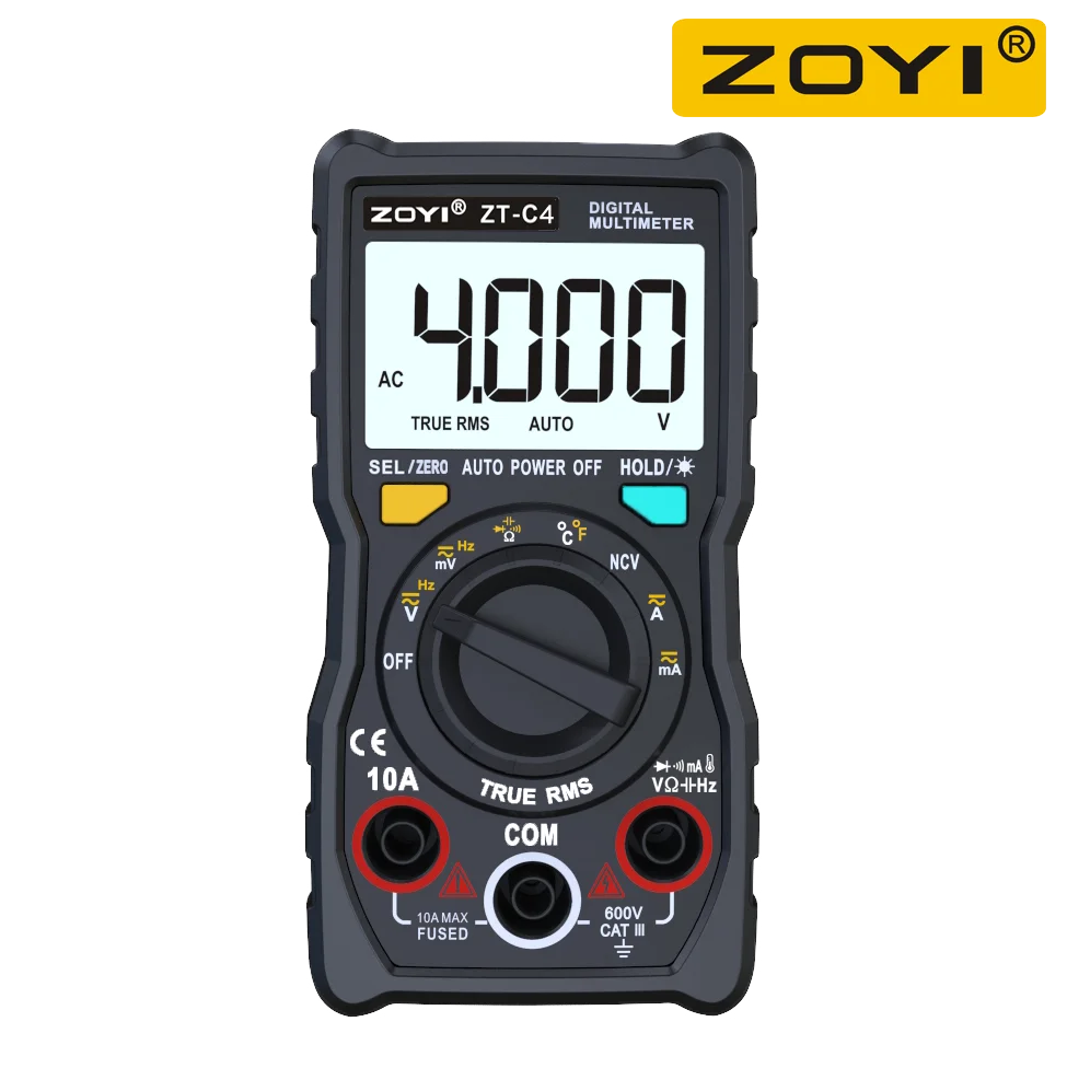Цифровой мультиметр ZOYI ZT-C1 / ZT-C2 ZT-C3 ZT-C4 4000 отсчетов Электрический измеритель