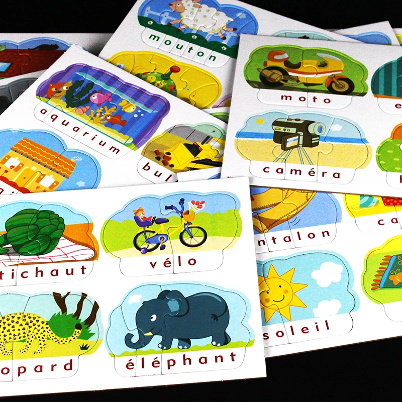 Дошкольное обучение для детей французская версия головоломка Монтессори из