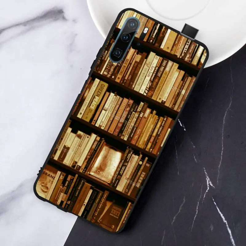 

Retro Book Shelf fashion pattern high quality luxury Phone Case For Huawei honor Mate P 10 20 30 40 Pro 10i 9 10 20 8 x Lite