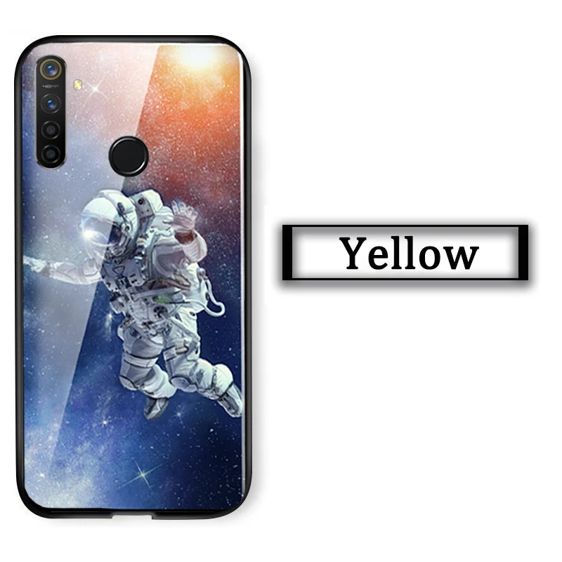 Auroras для OPPO Realme 5 Pro Чехол астронавт в космосе окрашенный чехол из закаленного