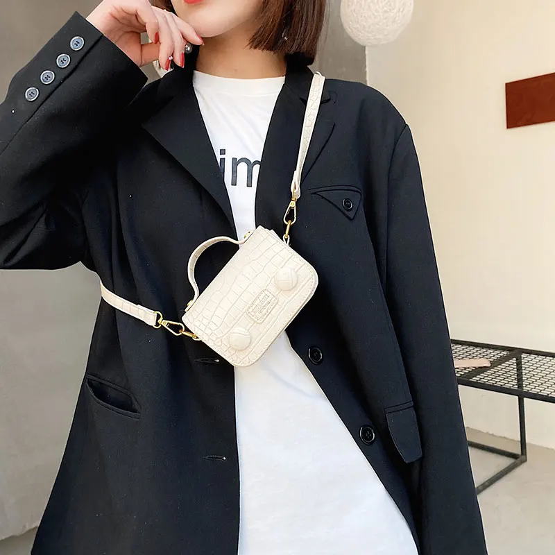 

Cute Small PU Leather Shoulder Crossbody Bags For Women 2021 Summer Simple Handbags and Purses Female Travel Totes Lady