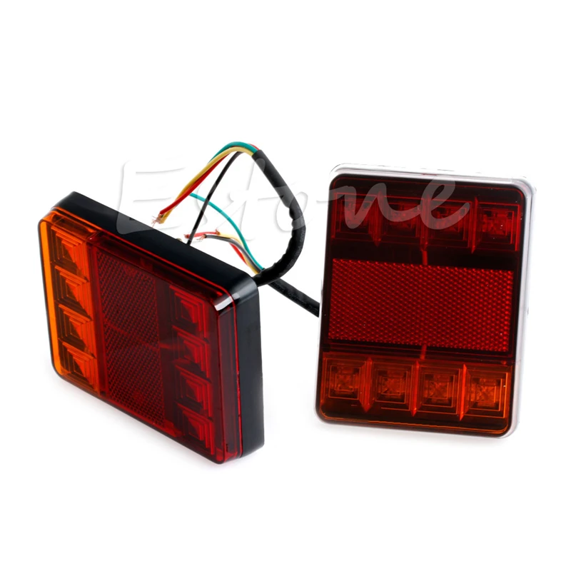 1 пара светодиодный Водонепроницаемый грузовик с прицепом караван стоп-сигнал