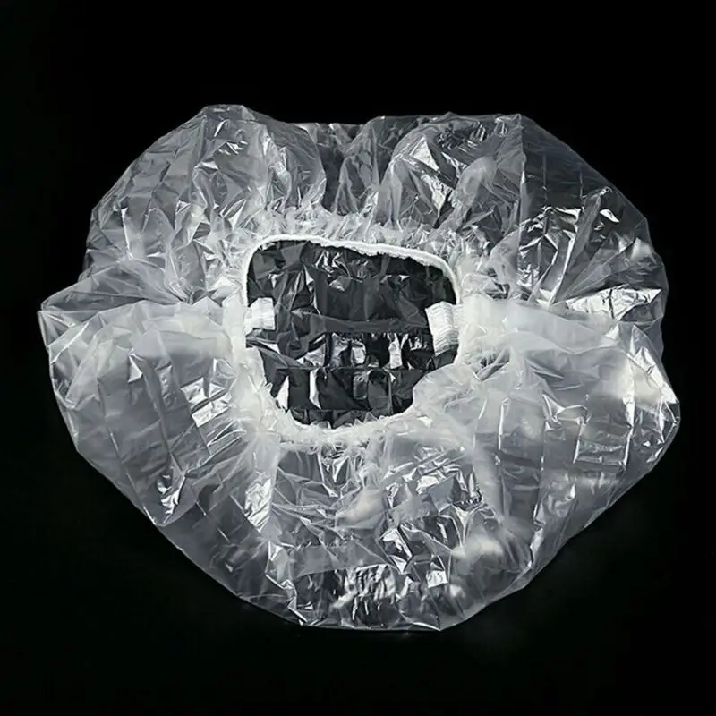 100 шт. одноразовые водонепроницаемые шапочки для душа|Шапочки душа| |