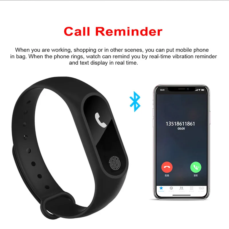 Спортивный смарт-браслет IP67 водонепроницаемый фитнес-браслет для смартфонов Apple
