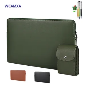 waterproof laptop sleeve 13 14 15 16 inch pu leather zipper notebook pouch case bag for apple macbook huawei lenovo dell asus free global shipping