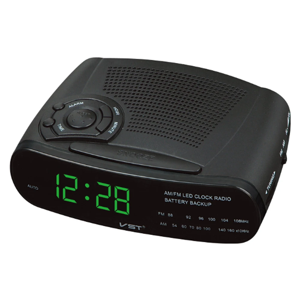 Новый цифровой дисплей Будильник Радио AM / FM светодиодный с функцией повтора