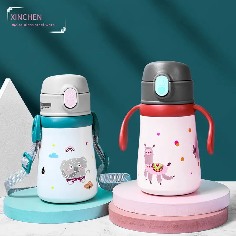 

300Ml Mini Thermos Bottle for A Child Bottle Water Keeps Cold Animal Stainless Steel Vacuum Flask Hot Water Bottle for Kids