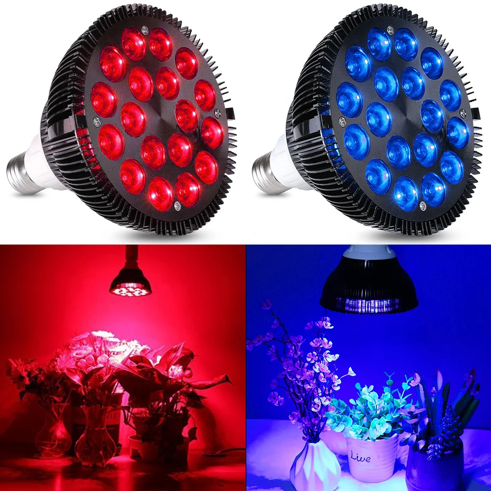 High Power Red Blue Plant Growth Lamp Bulb E26/e27 Indoor Greenhouse Flower Full Spectrum Light