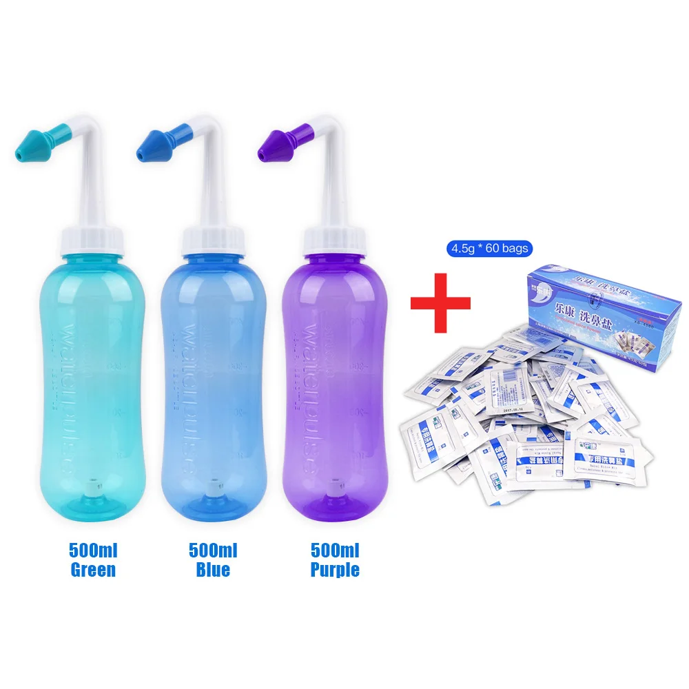 Кастрюля Neti 500 мл + 60 шт. соли для мытья носа средство очистки - Цена: 494,91 - 1 131,54 руб.