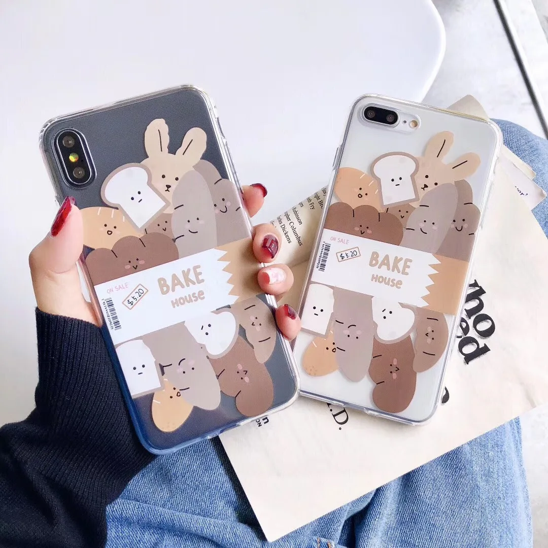 INS простой милый хлеб для тостов Банни чехол для телефона iphone 11 pro MAX Xs MAX XR X 6 6s 7 8 plus забавная выпечка мягкая ТПУ задняя крышка