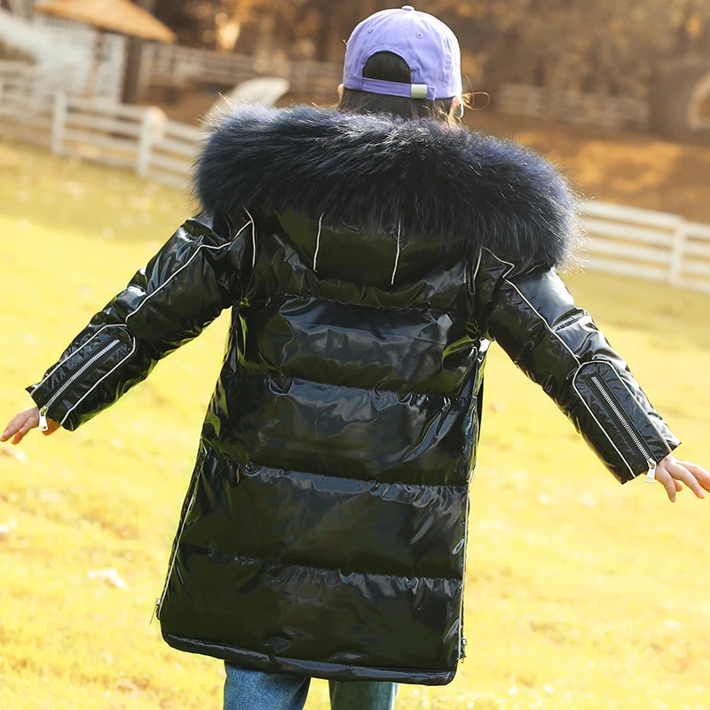 2021 New Children's Winter Down Jacket for girls clothing waterproof Coat Thicken snowsuit Kids clothes parka real Fur 5-14Yrs | Мать и