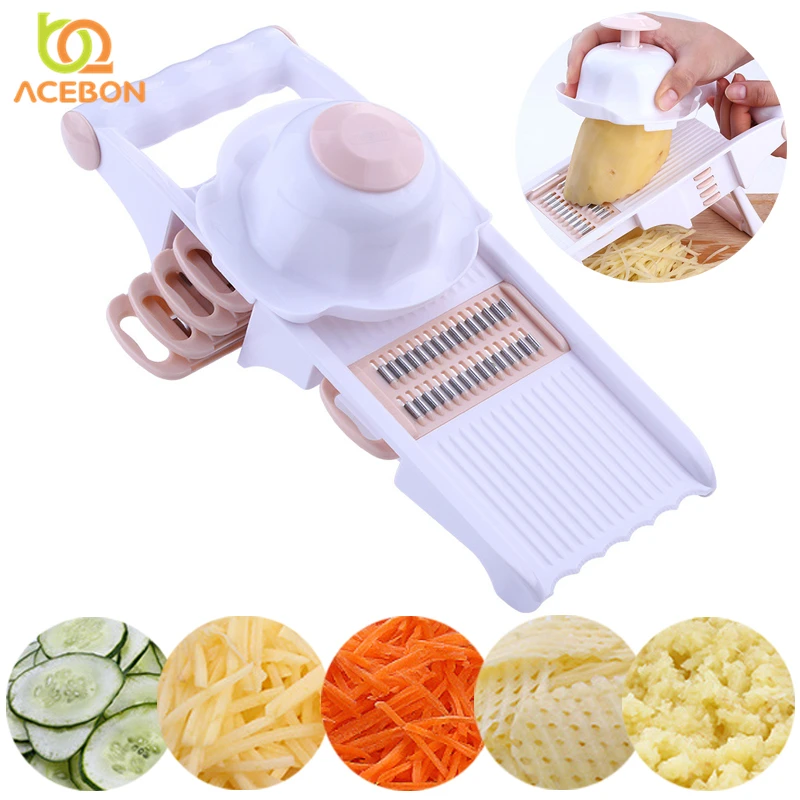 Mandoline Slicer Manual Vegetable Cutter with 5 Blade Potato Carrot Grater for Vegetable Onion Slicer Kitchen Tools Accessories