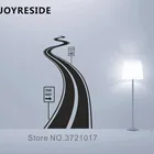 Дорожная настенная наклейка, одностороннее домашнее украшение для гостиной, художественные настенные наклейки, виниловый дизайн, дорожный узор, цвета, съемные M460