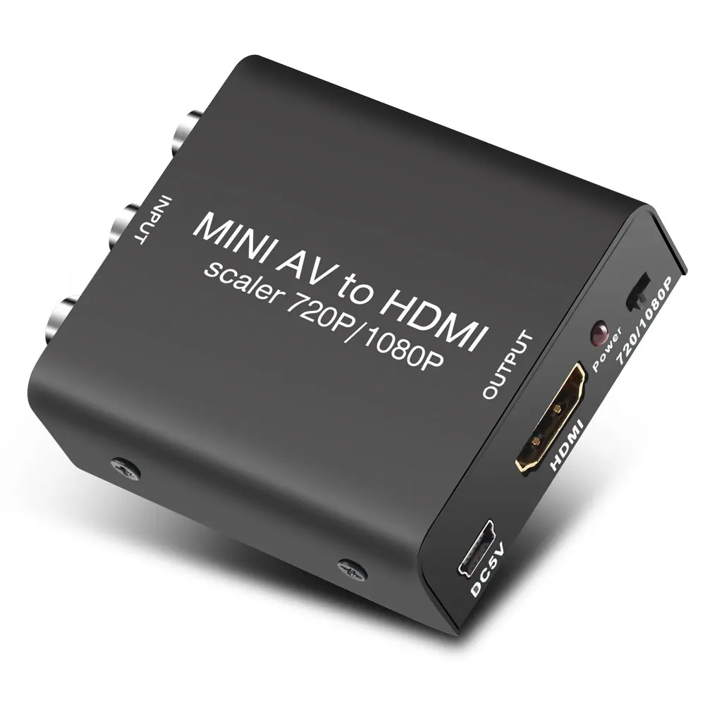 Onvian AV к HDMI адаптер Делителя Частоты 1080P CVBS RCA видео аудио конвертер Поддержка PAL/NTSC