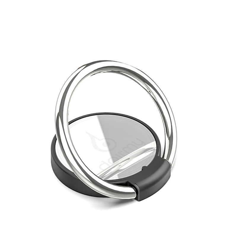 Black with Logo OBSHI Новое поступление фантастический металлический круглый многофункциональный автомобильный держатель для телефона кольцо Пряжка мобильный чехол для телефона кронштейн для телефона - Цвет: Black with Logo