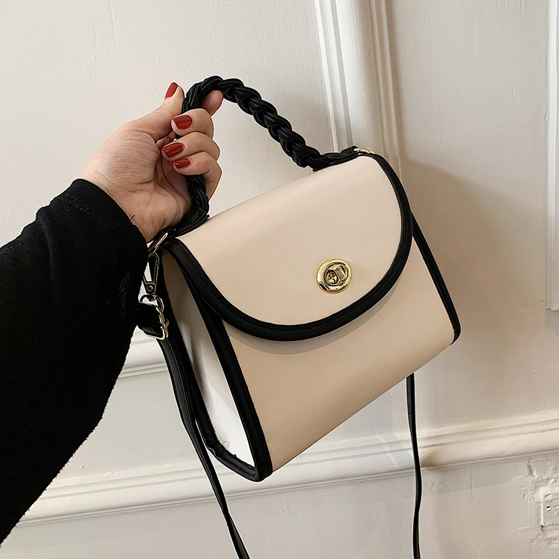 

Bag 2021 New Bag Female Messenger Bag High-end Western Style Handbag Square Bag Shoulder Bag Width: 20cm