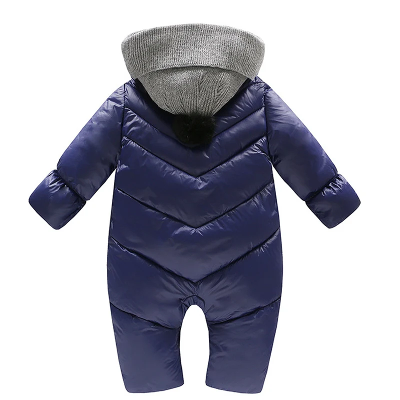 Infant Cotton-padded Clothes Winter Outwear Snowsuit Romper Toddlers Boys Girls Thicken Clothing Hooded Solid Color Baby | Детская