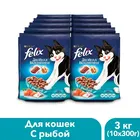 Felix Двойная вкуснятина сухой корм для кошек с рыбой, Пакет, 3 кг.