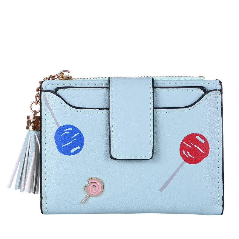 2020 винтажный женский кошелек с бахромой кожаный короткий маленький на молнии и