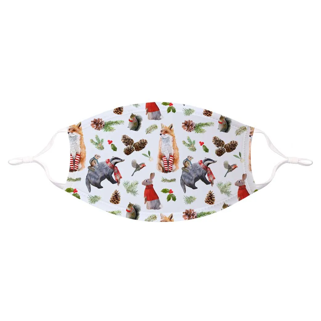 

Fashion Holiday Christmas Bunch Mouth Covering Washable Reusable Fabric Face Mask with Filter