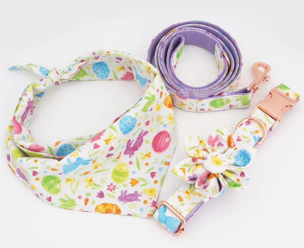 Пасхальный праздничный собачий ошейник галстук бабочка с цветком подходящая