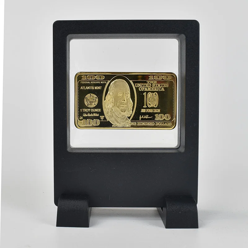 Горячая цена 100 долларов США золотой стержень металлическая монета слиток чехол
