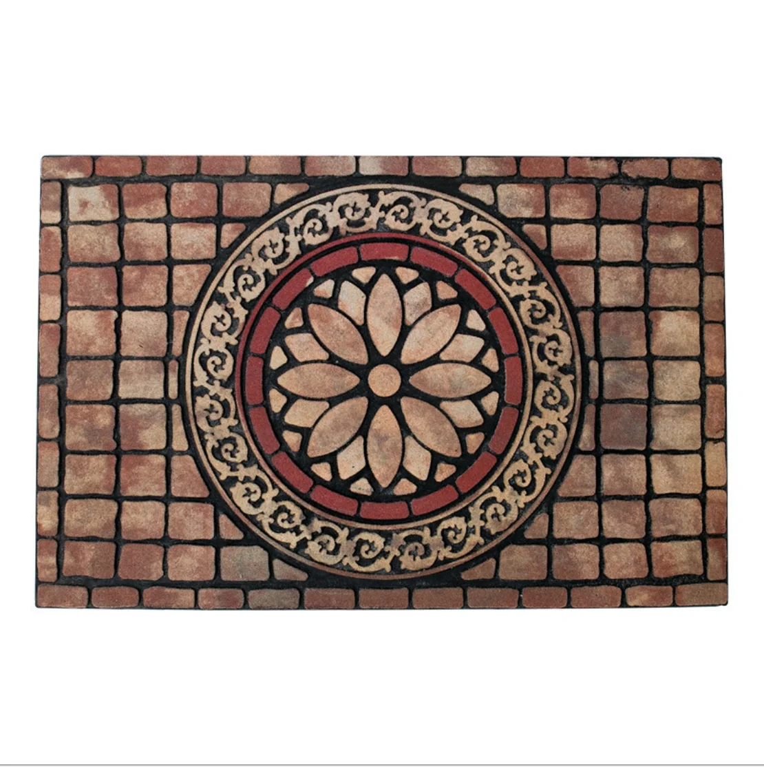 

58x88cm Door Mat Non-Slip Foot Mat Floor Mat Durable Flocking Carpet Absorbent Household Kitchen Non-Slip Dust Removal
