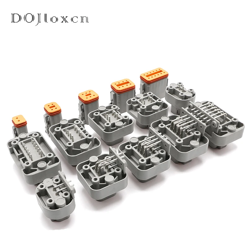 

1 Set 2/4/6/8/12 Pin Deutsch DT Connector Waterproof Electrical Male Female Socket Plug For Auto Motor With Pins DT15-2P/DT15-4P