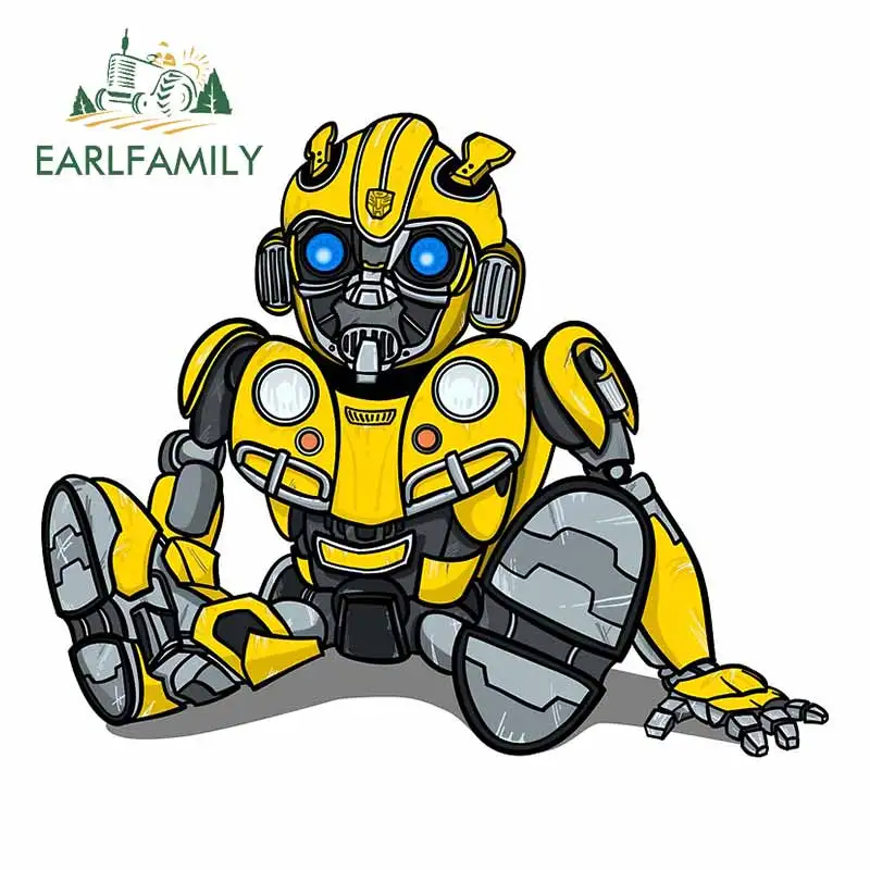 EARLFAMILY 13 см x 10 9 для детей Бамблби мультфильм стикеры автомобиля ноутбука лобовое