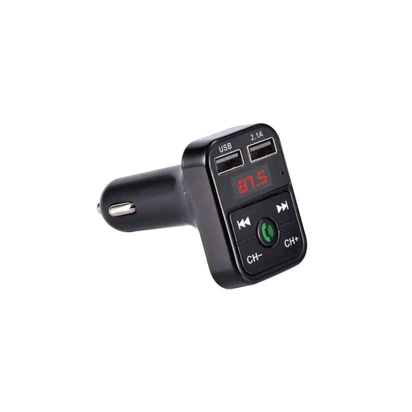 Black Handsfree transmisor fm bluetooth автомобильный комплект fm-радио Передатчик Автомобильный mp3 плеер USB зарядное устройство Быстрая зарядка мобильный телефон модулятор - Название цвета: Black