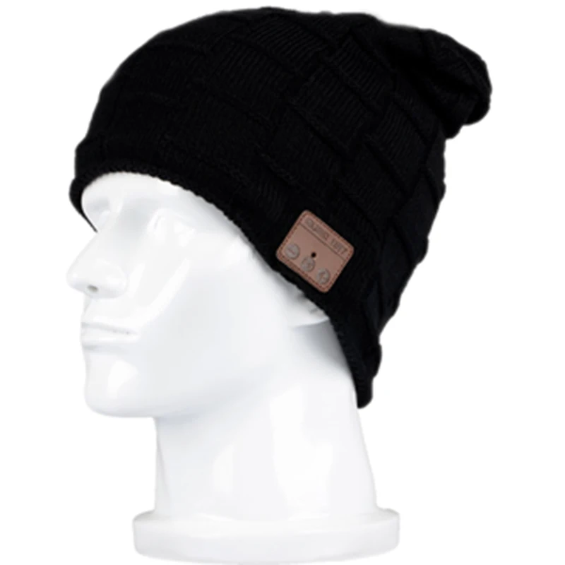 AAAE топ вставка TF/SD слот для карты беспроводной Bluetooth V4.2 Beanie плюс бархатная шапка