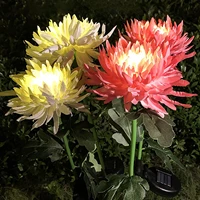 1pc chrysanthemum solar light led lamp outdoor garden simulation flower lawn light plug in garden land lamp light garden decor