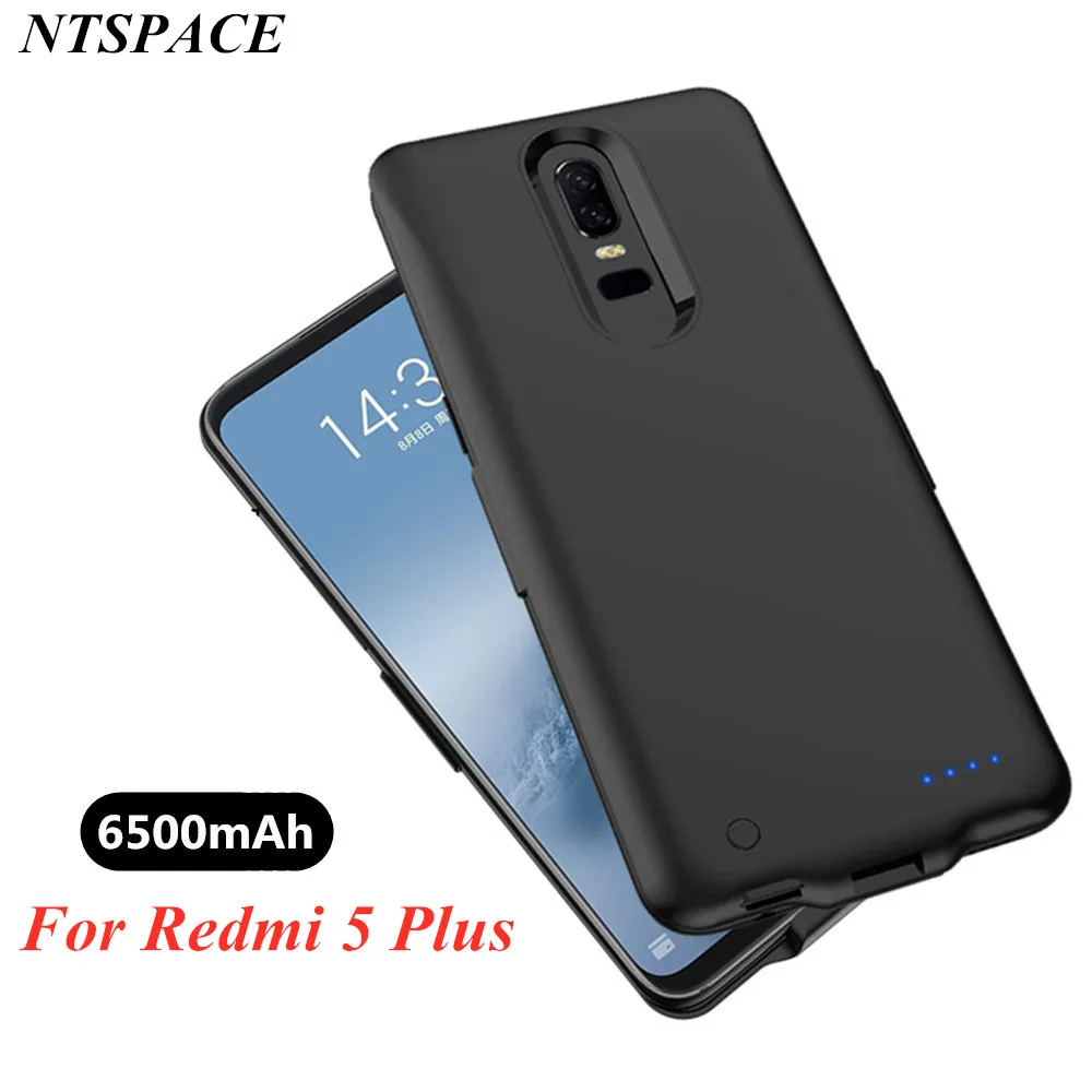 6500 мАч портативное зарядное устройство для Xiaomi Redmi 5 Plus запасная крышка зарядки