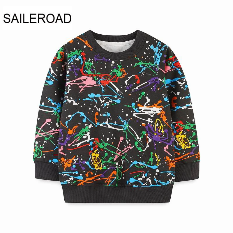 

SAILEROAD/футболка в стиле «граффити»; Свитера для мальчиков; Хлопковая одежда для маленьких девочек, Новое поступление, Осенняя детская одежда ...