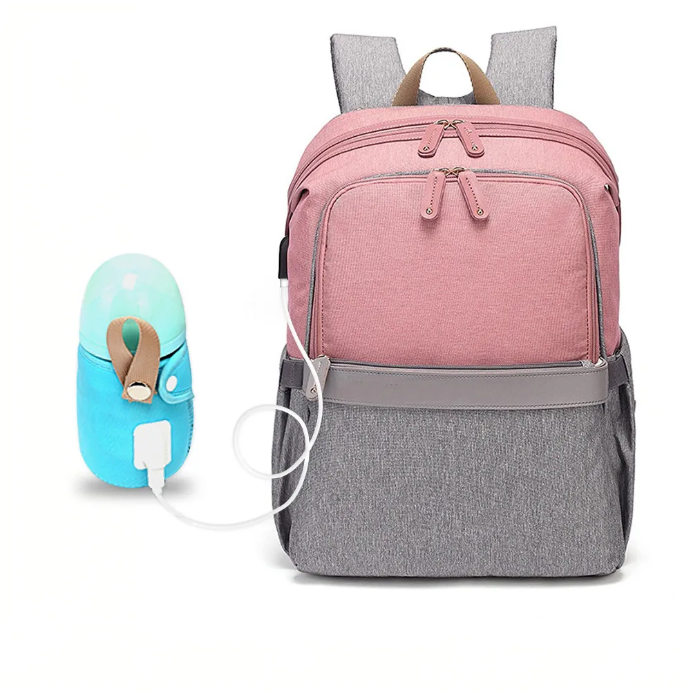 Водонепроницаемая дорожная сумка для детских подгузников с USB портом|Сумки