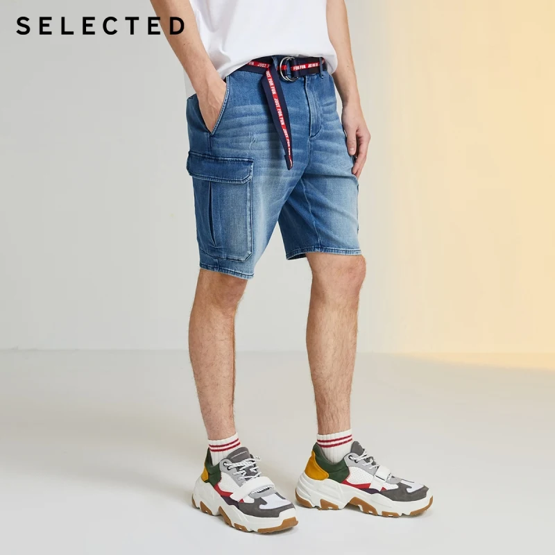 Мужские эластичные повседневные джинсовые шорты карго с большими карманами R |