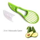 Пластмассовый нож 3 в 1, кухонная Овощечистка, слайсер для авокадо, масло ши