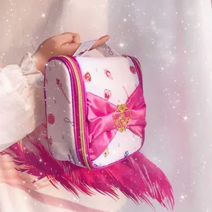 Сейлор Хрустальный футляр в форме коробки, косметичка, косметичка, космическое сердце, компактная сумка