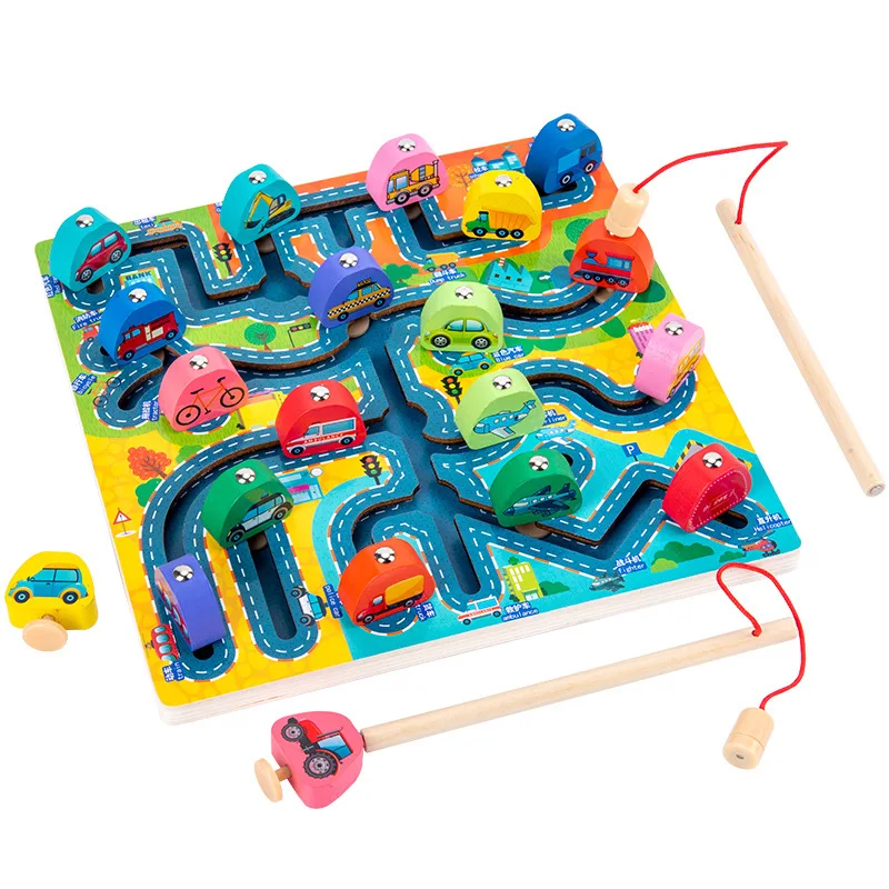 

Children's walking maze ball focus on logical thinking training intelligence brain fishing toys personally interactive maze
