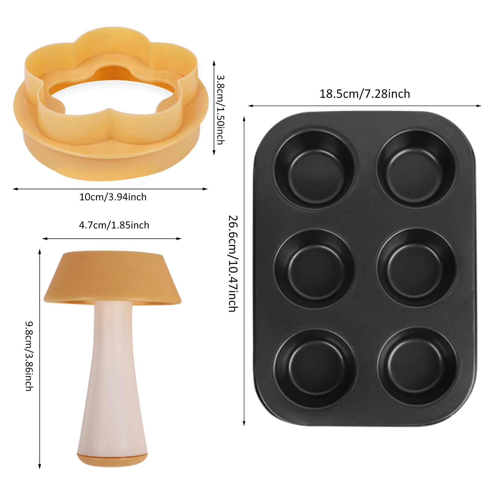 

Creative Cake Cup Press And 6 Cup Cake Mould Kitchen Flower Round Cookie Cutter Set Cupcake Muffin Tart Shells Mold