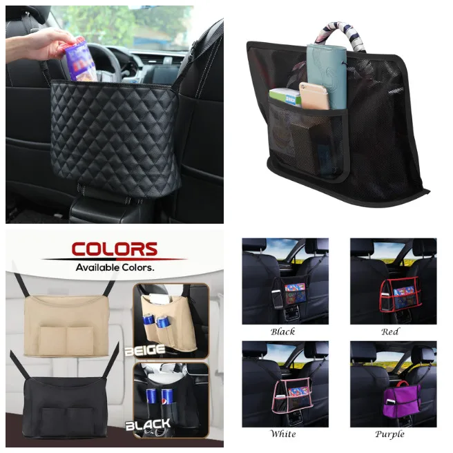 

Car Seat Storage And Handbag Holding Net Hanging Storage Bag Between Car Seats AC889