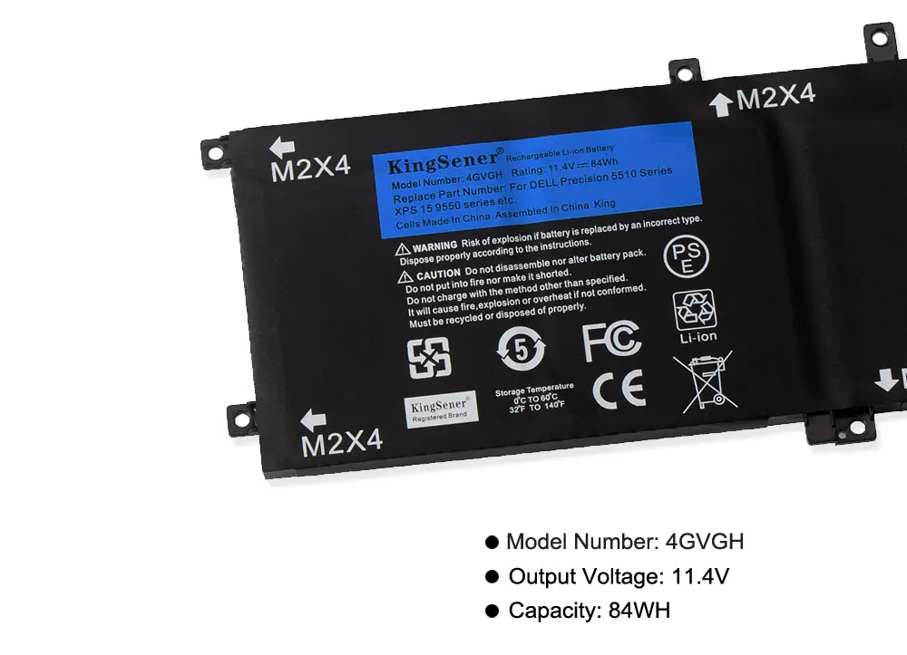 Новый аккумулятор KingSener 4gvgh для ноутбука DELL Precision 5510 XPS 15 9550 series 1P6KD T453X 11 4 V 84WH|battery for