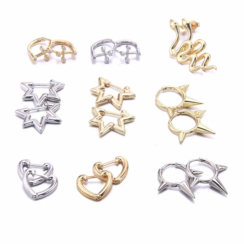 

French Punk Hip-Hop Geometric Small Stud Earrings for Women Party Jewelry Accessories