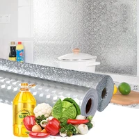 premium nano film for kitchen oil proof waterproof kitchen wallpaper sticker aluminum foil wall paper cabinet self adhesive